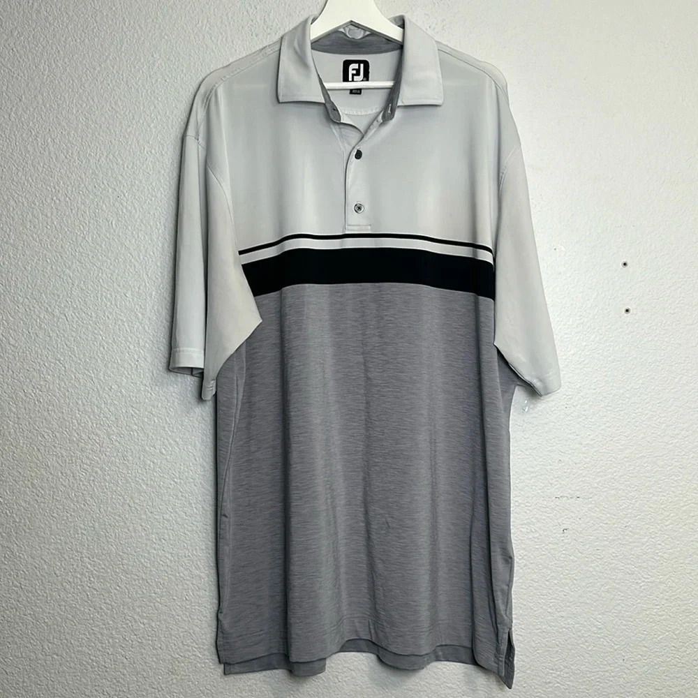 FootJoy‎ Men’s Size XXLarge Grey Short Sleeve Polo READ AS IS